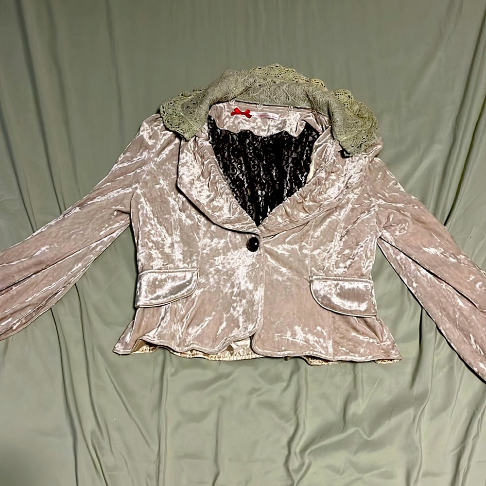 Cream velvet jacket